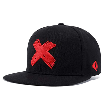 Hat Snapback Cap X Logo Casual Spring & Autumn Hip-Hop Style