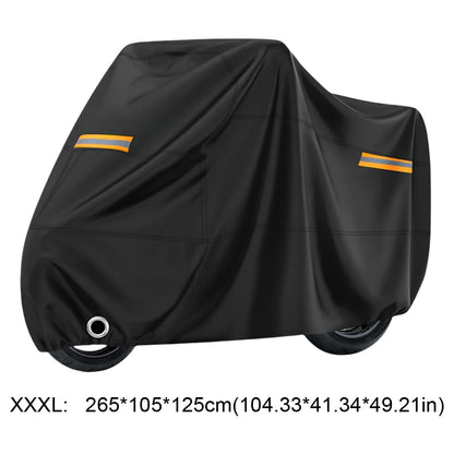 Waterproof Motorcycle Cover - 190T Silver Coated, UV & Rain Protection, Sizes M-XXXXL