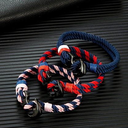 Twin Strand Anchor Bracelet  Waterproof & Sporty