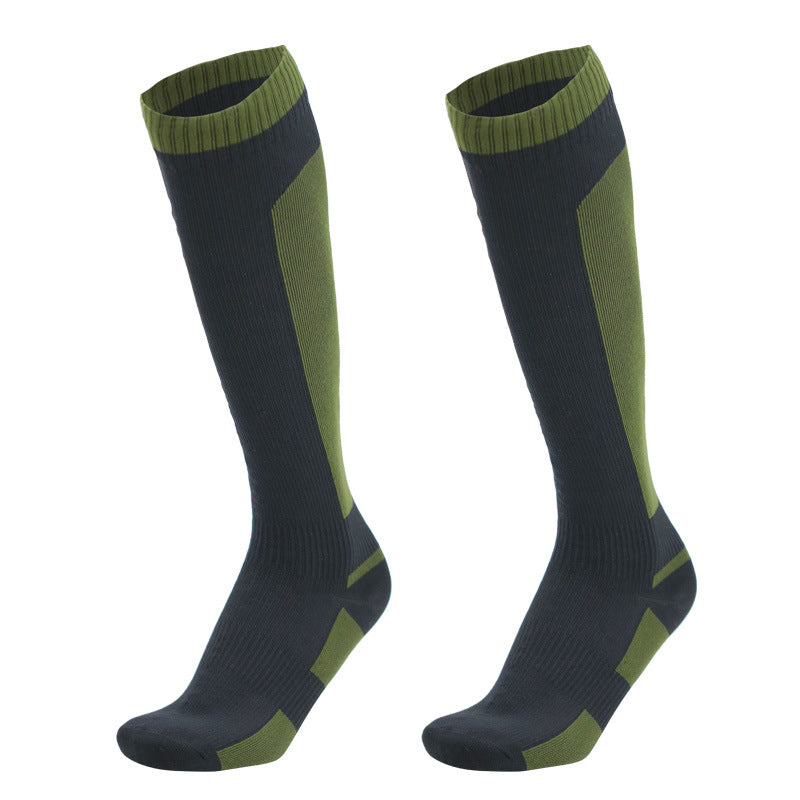 Waterproof Knee-High Hiking Socks - Warm Knit Nylon, Euro 37-50, 2 Colors