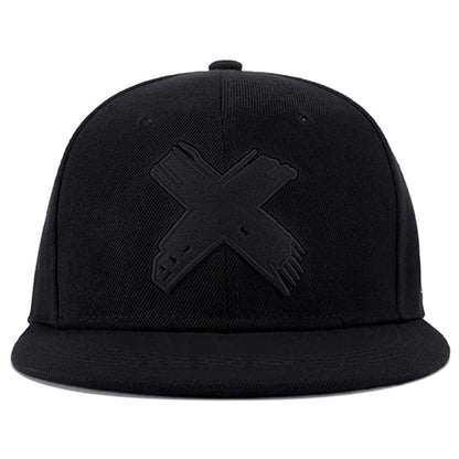 Hat Snapback Cap X Logo Casual Spring & Autumn Hip-Hop Style