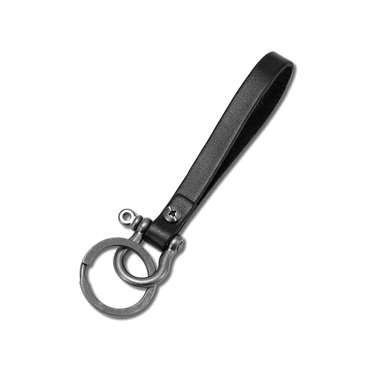 RideHook Nautical Shackle Leather Keyring