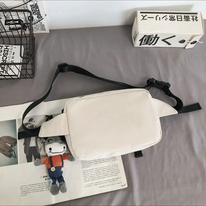 Nylon Chest Bag  Large Capacity Sports Shoulder Bag