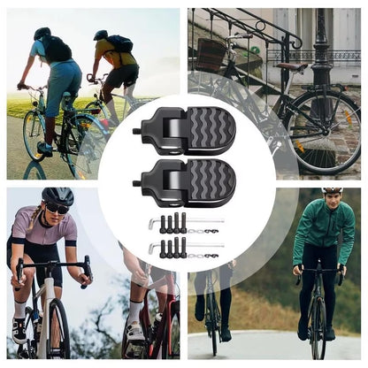 Folding rear pedals for bicycles Aluminum alloy non-slip footrests with quick release