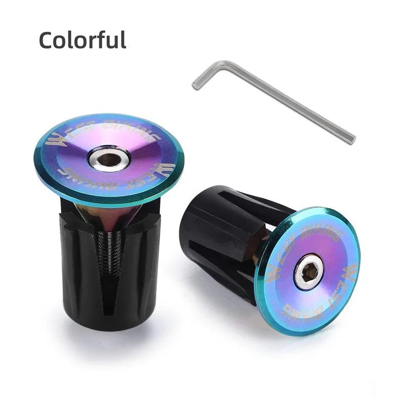 Aluminum Alloy Handlebar Bar End Plugs - 6061, Mechanical Expansion, 8 Colors