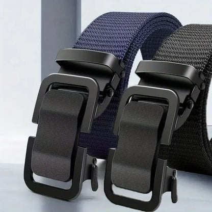 Cinturón de Nailon con Hebilla Metálica Automática - 120cm, 6 Colores, Unisex