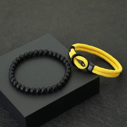 Bracelets Onyx Minimal A simple but powerful set, with the elegance of onyx