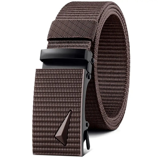 Men's Belt Automatic Metal and Nylon Buckle Casual Sports Outdoor Work Belt