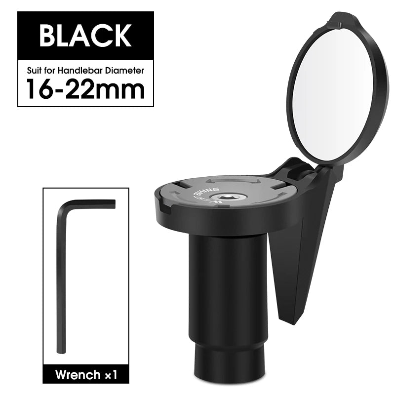 Universal Bike Mirror Adjustable 360° Convex Rearview for MTB & Road Cycling