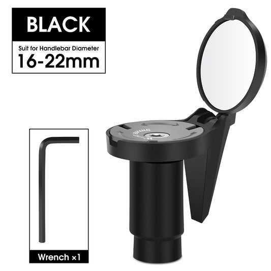 Universal Bike Mirror Adjustable 360° Convex Rearview for MTB & Road Cycling