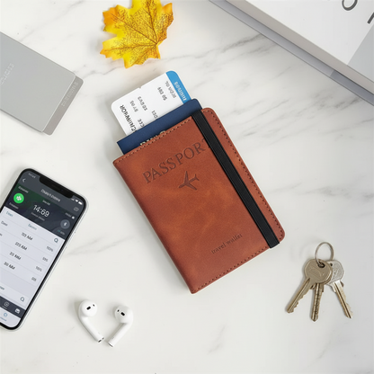 Passport & Travel Wallet VintageShield RFID Holder
