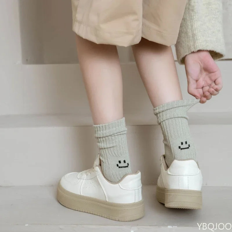 Calcetines de tripulación, paquete de 5 unidades, colores sólidos variados, tejido de poliéster, talla única, unisex