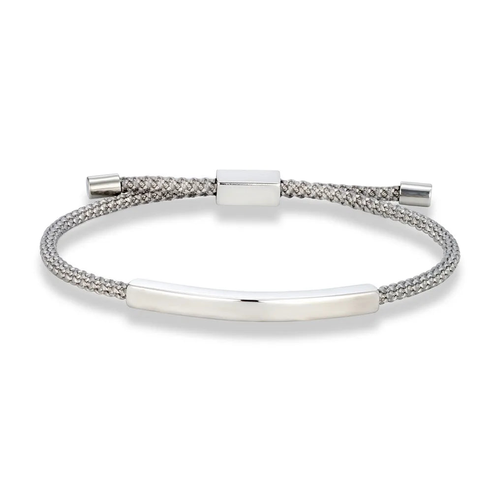 Punk SOS Rope Bracelet Custom Stainless Steel ID Tag deideas