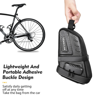 Bike Saddle Bag with Password Lock  Waterproof & Reflective Tool Pouch