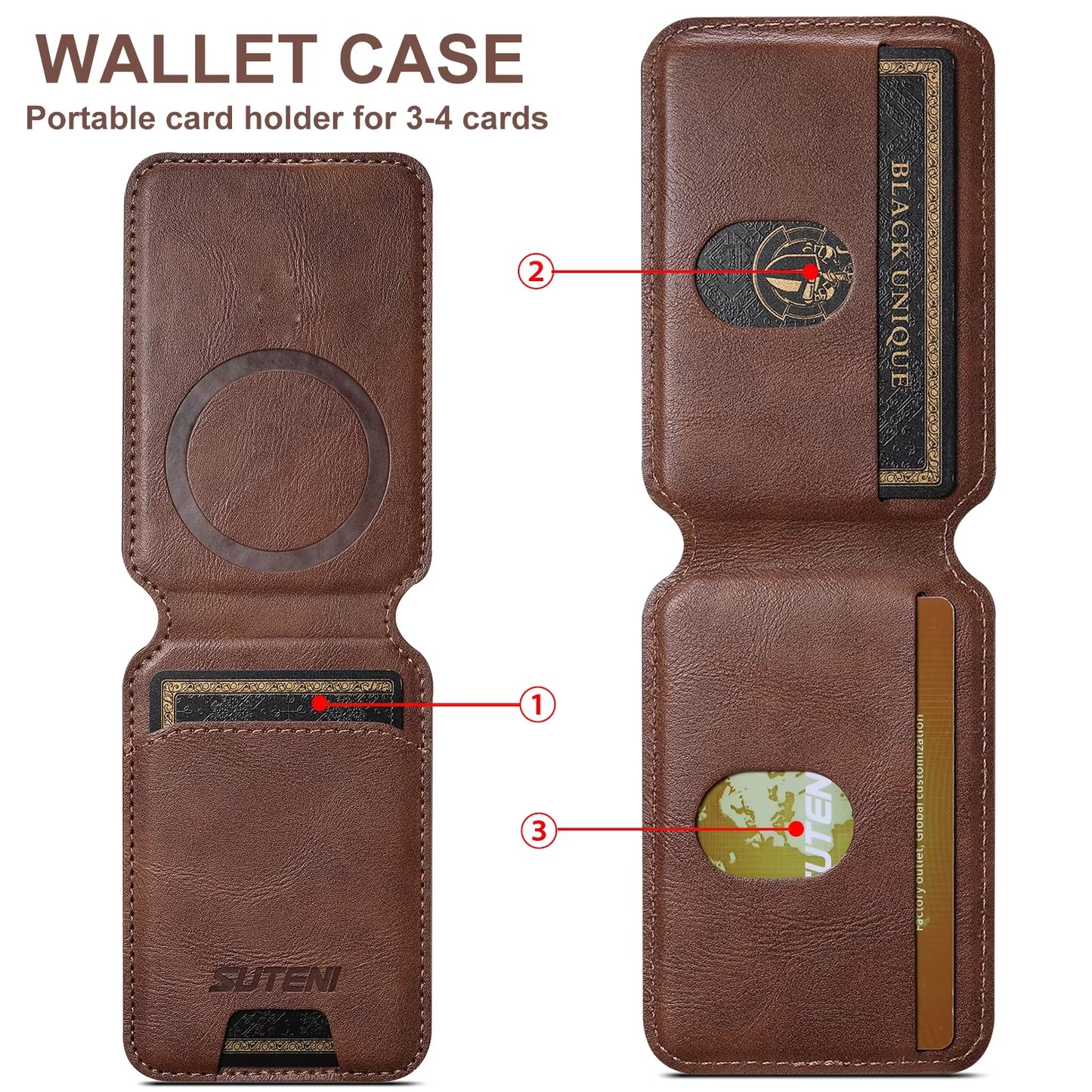 MagWallet Pro Magnetic Leather Wallet for iPhone 17 16 Pro Max, 15, 14, 13, 12 and 11