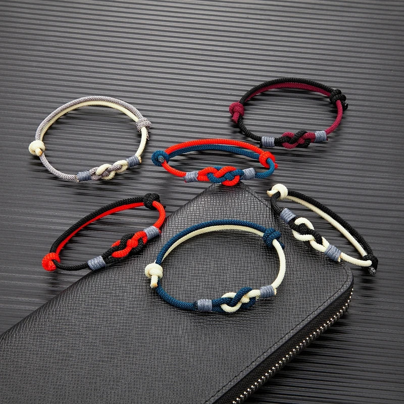 Lucky Knot Rope Bracelet - Adjustable, Unisex