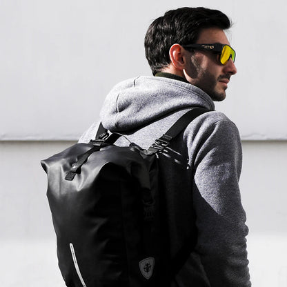 Waterproof Bike Pannier Bag 20L Rear Rack Travel & Shoulder Backpack