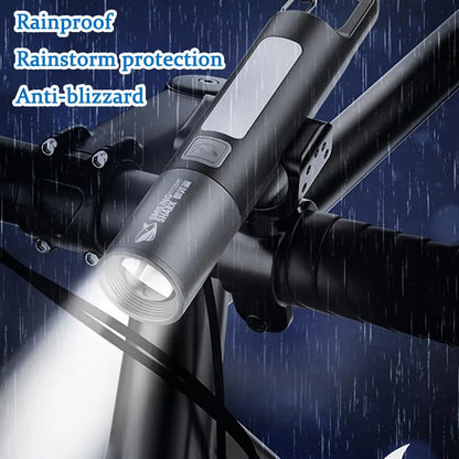 Waterproof USB Rechargeable LED Flashlight with Bicycle Stand
