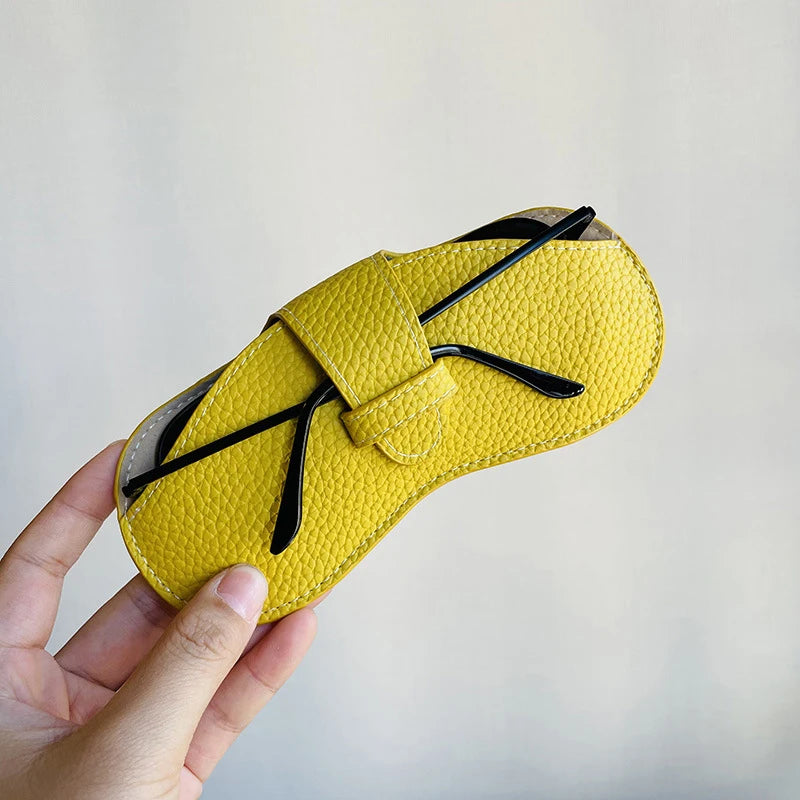 LuxeGuard Elegant and Sophisticated Leather Glasses Case