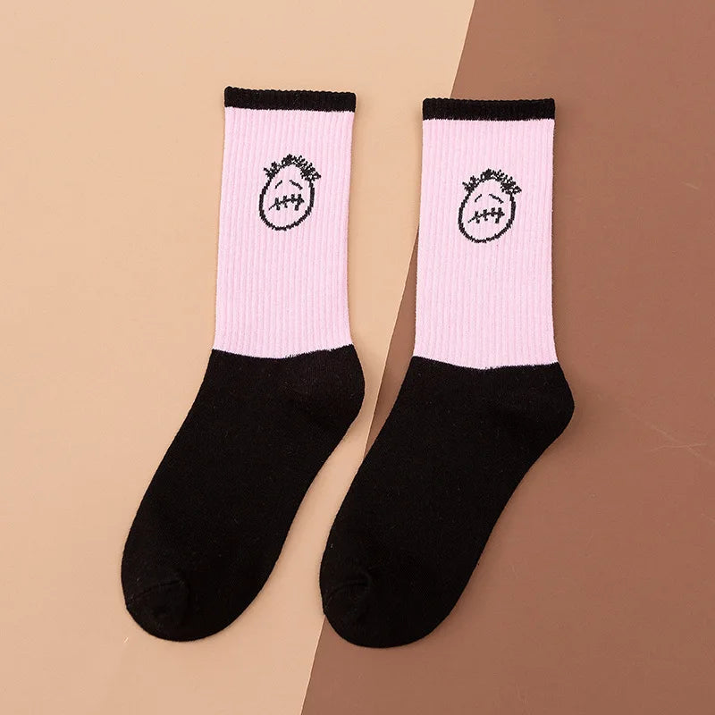 Cactus Jack White Crew Socks - Bandana Design Streetwear Cotton Blend | Men's EUR 36-43