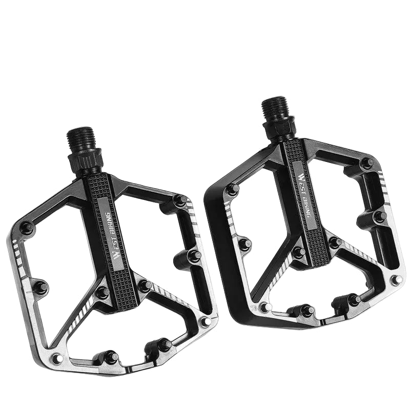 Aluminum Alloy Bicycle Pedals - DU Bearings, Anti-Slip, 12.6x10.3cm, 400g/pair