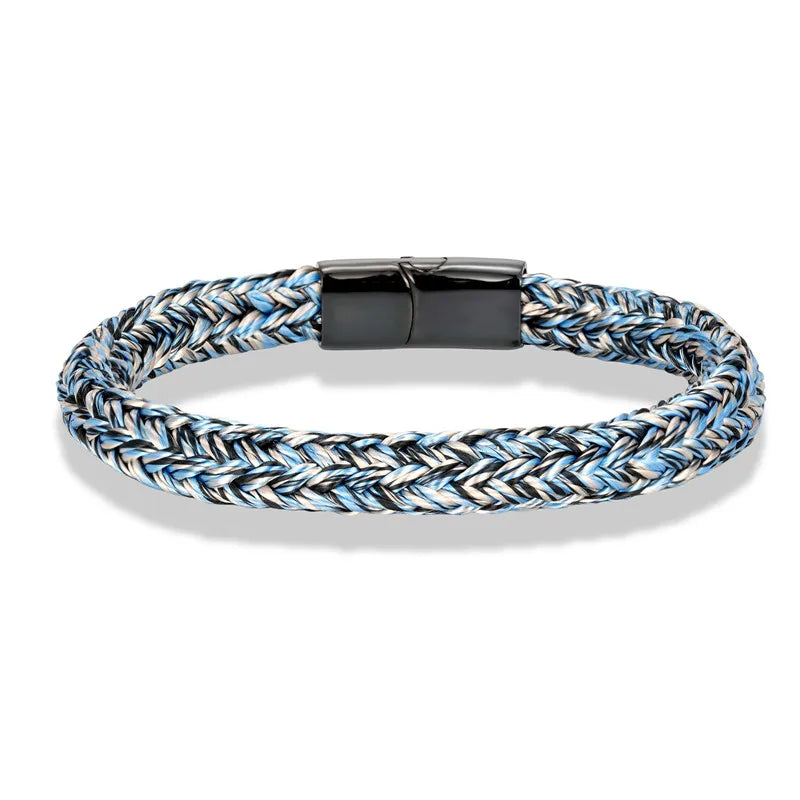 Captain’s Knot Bracelet  Navy Style Black Stainless Steel Handmade Accessory