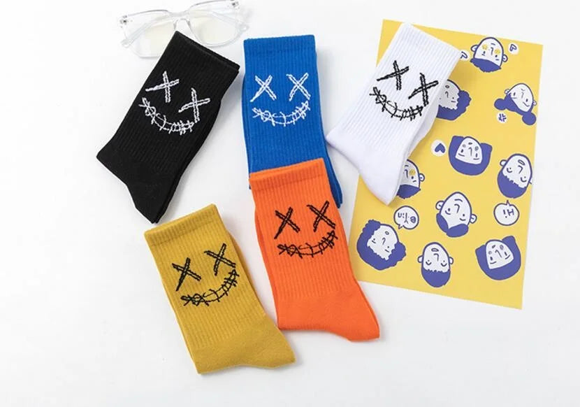 Calcetines Crew Bordados Paquete de 3 - Algodón, EU 36-44, 10 Combinaciones de Colores, Unisex