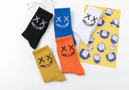 Calcetines Crew Bordados Paquete de 3 - Algodón, EU 36-44, 10 Combinaciones de Colores, Unisex