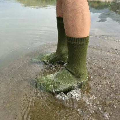 Waterproof Knee-High Outdoor Socks - Breathable Nylon, All-Season, Euro 37-50