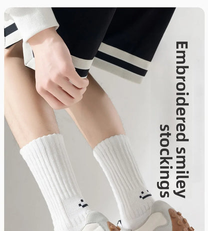 Calcetines de Algodón – Mezcla Suave, Caña Media, Talla 35-44, 5 Colores, Unisex