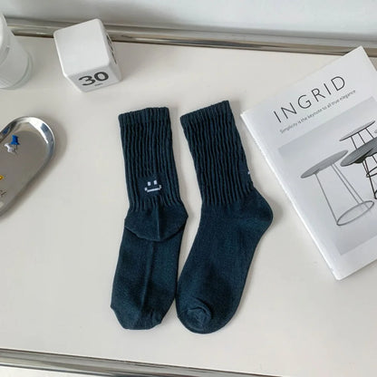 Calcetines de Algodón – Mezcla Suave, Caña Media, Talla 35-44, 5 Colores, Unisex