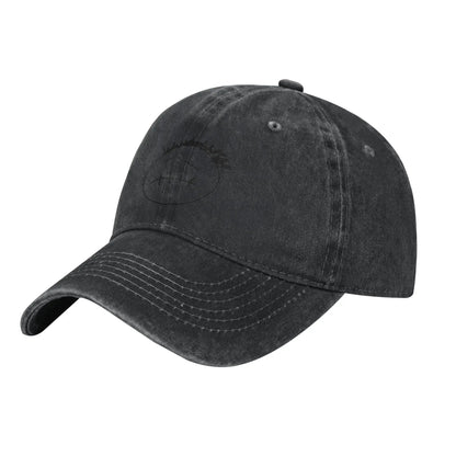 Distressed Washed Snapback Cap Cotton, One Size