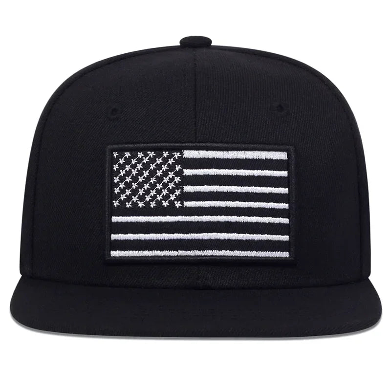 American Flag Embroidery Hip-Hop Baseball Cap - Patriotic Hat