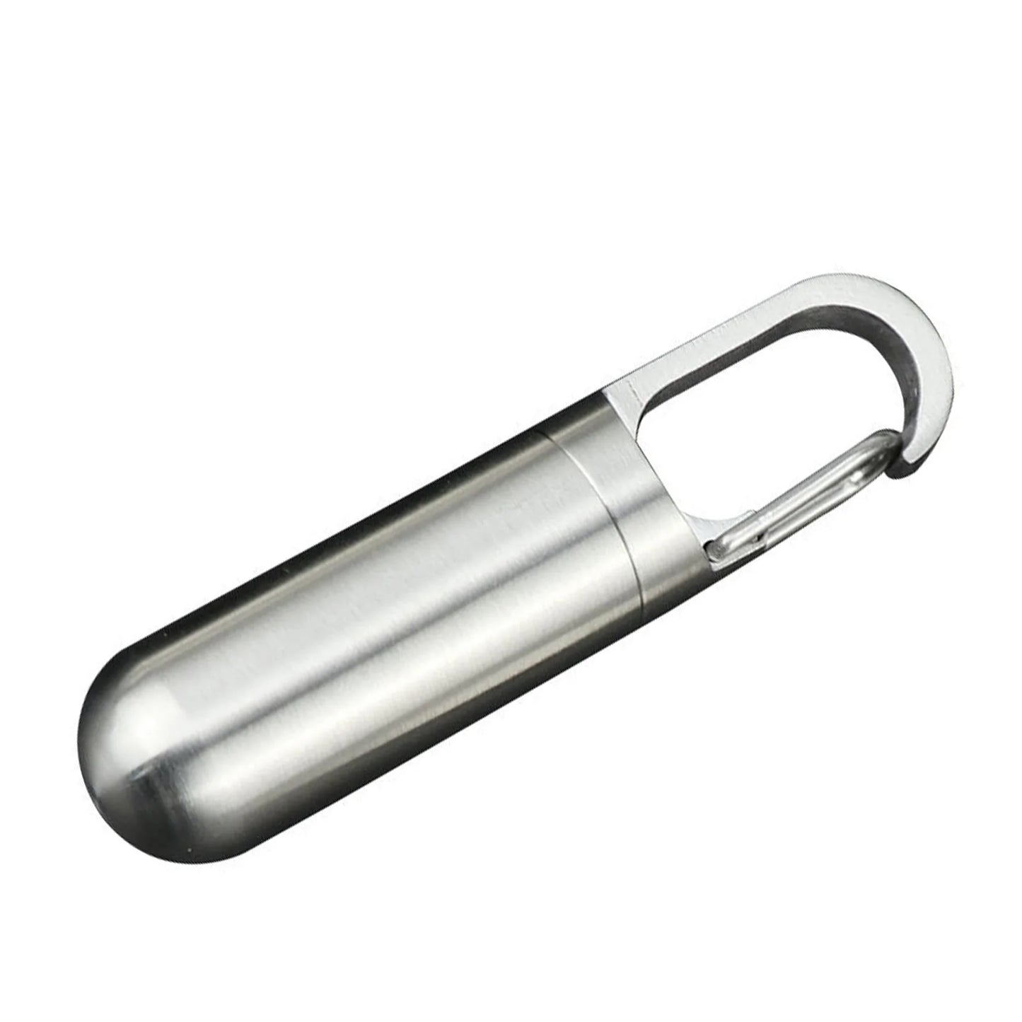 Waterproof Stainless Steel Pill Keychain Container - Portable Medicine Holder, 3 Sizes