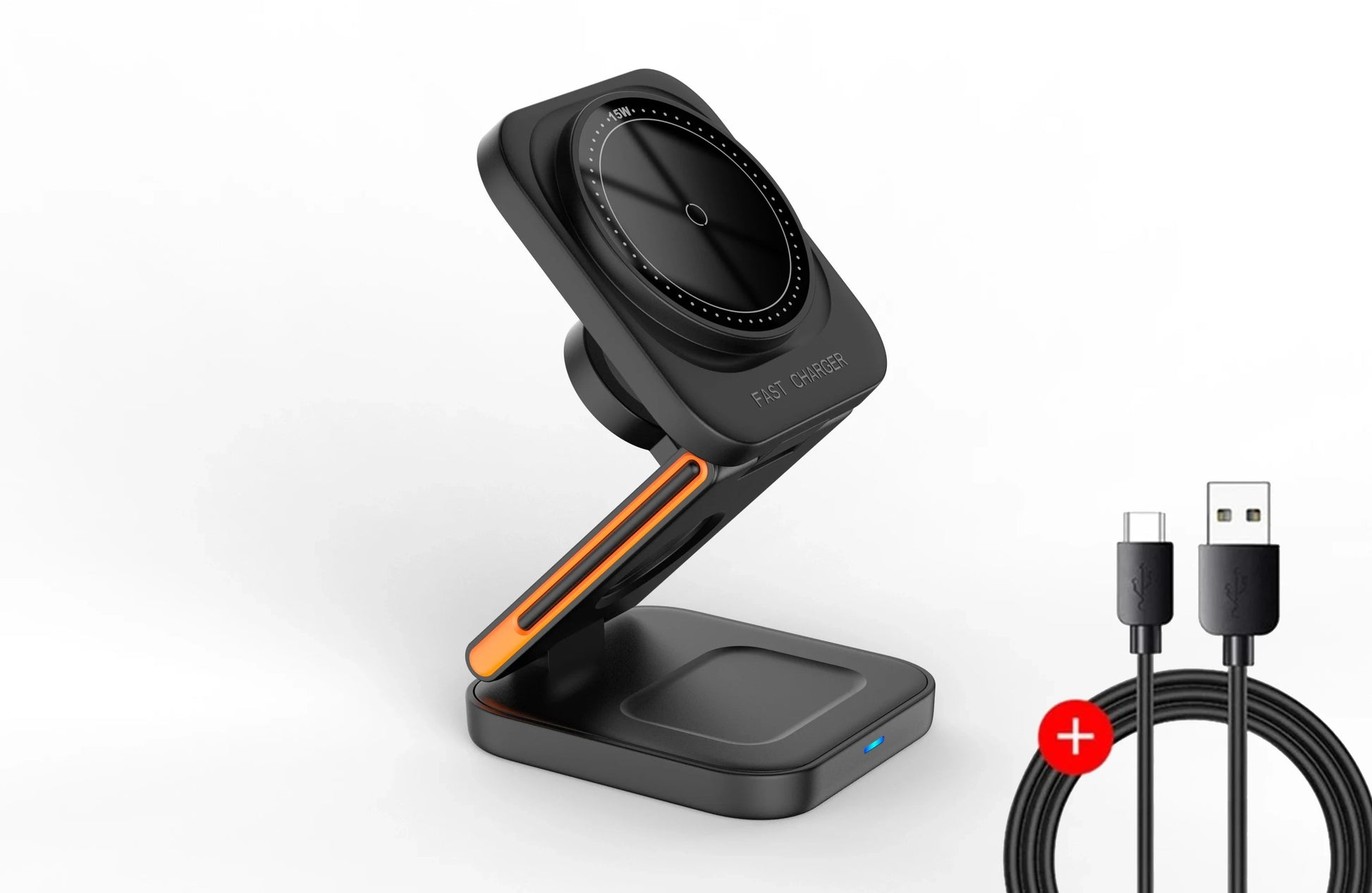 Foldable Magnetic Wireless Charging Station for iPhone, Apple Watch and AirPods deideas