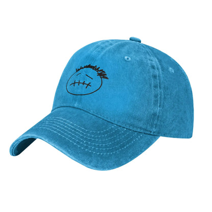 Distressed Washed Snapback Cap Cotton, One Size