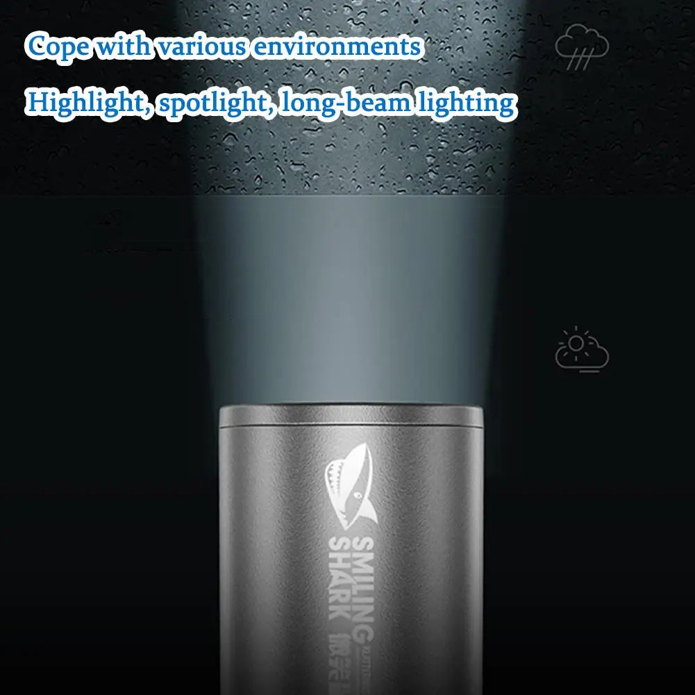 Waterproof USB Rechargeable LED Flashlight with Bicycle Stand