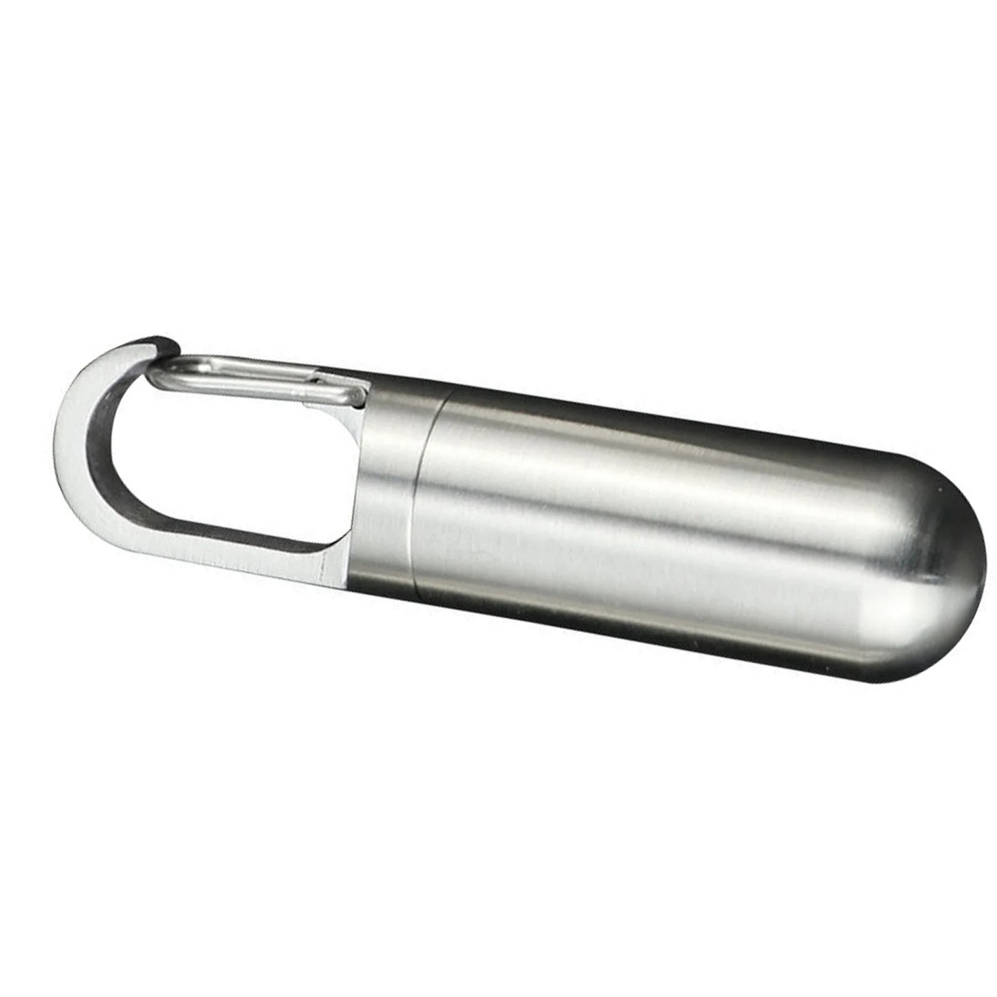 Waterproof Stainless Steel Pill Keychain Container - Portable Medicine Holder, 3 Sizes
