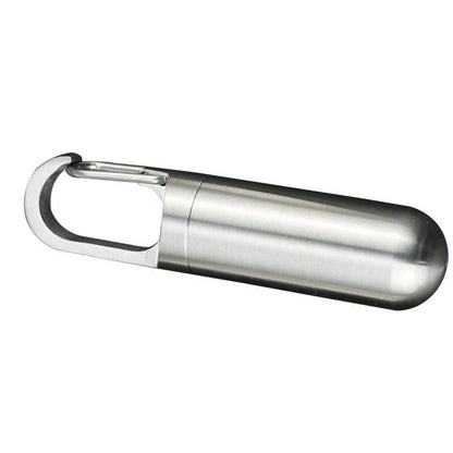 Waterproof Stainless Steel Pill Keychain Container - Portable Medicine Holder, 3 Sizes