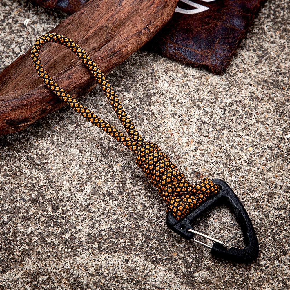 Heavy-duty paracord keychain, wrist accessory and safety backpack