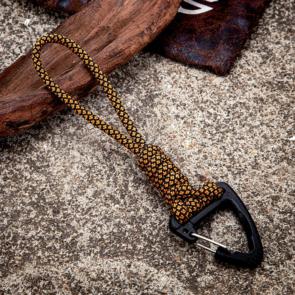 Heavy duty paracord keychain, wrist accessory and safety backpack deideas