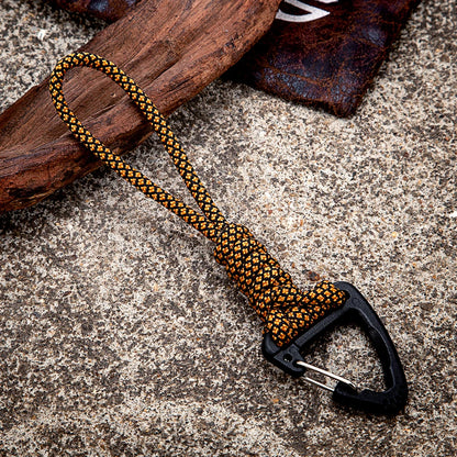Heavy-duty paracord keychain, wrist accessory and safety backpack