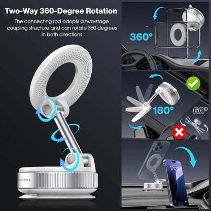 MagSafe Magnetic Phone Holder 360° Suction Mount for Car, Gym & Home