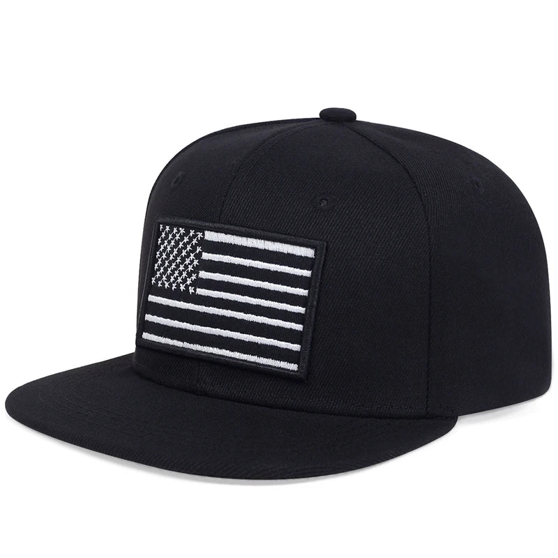 American Flag Embroidery Hip-Hop Baseball Cap - Patriotic Hat