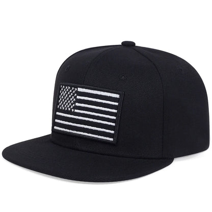 American Flag Embroidery Hip-Hop Baseball Cap - Patriotic Hat