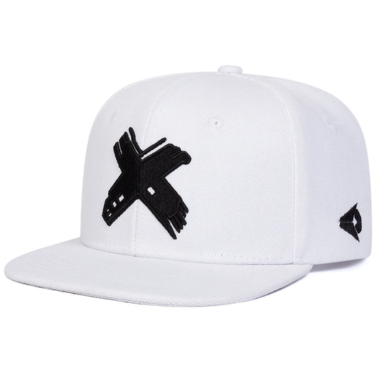 Hat Snapback Cap X Logo Casual Spring & Autumn Hip-Hop Style