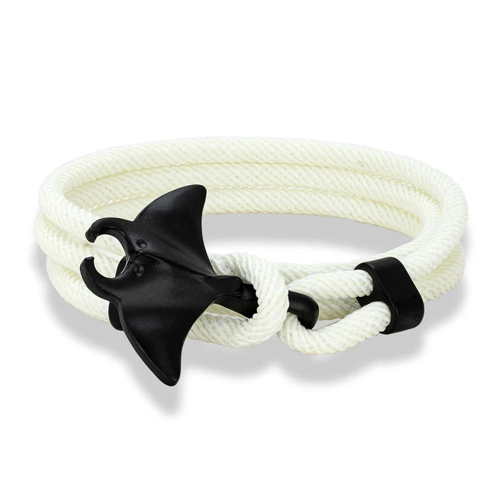 Manta Ray Rope Bracelet Ocean-Inspired Multilayer Design deideas