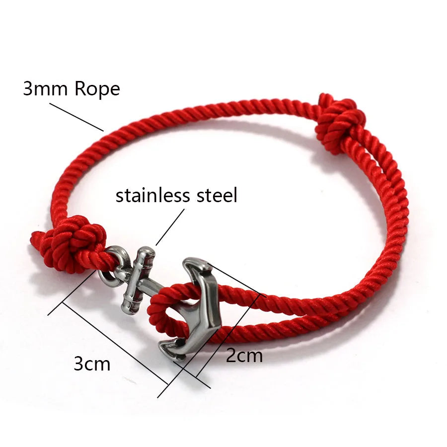 Marine Anchor Rope Bracelet – Handmade Adjustable | Beach & Surf Style