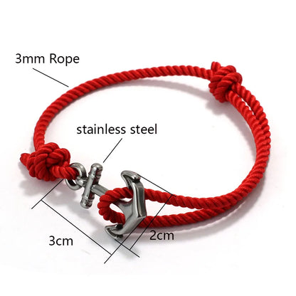 Marine Anchor Rope Bracelet – Handmade Adjustable | Beach & Surf Style