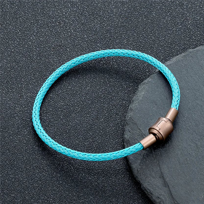 Precision Steel Cable Bracelet - Engineered Minimalist Wearable for Tech Enthusiasts